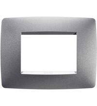 Rama decorativa aparataj modular Gewiss, elipsa, 3M, titaniu, Chorus One, GW16103VT