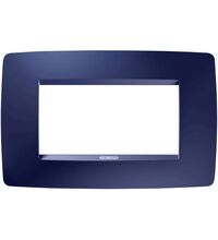 Rama decorativa aparataj modular Gewiss, elipsa, 4M, albastru topaz, Chorus One, GW16104TT