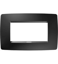 Rama decorativa aparataj modular Gewiss, elipsa, 4M, negru satinat, Chorus One, GW16104VN