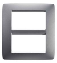 Rama decorativa aparataj modular Gewiss, elipsa, 8M, titaniu, Chorus One, GW16108VT