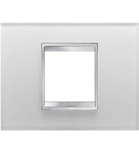 Rama decorativa aparataj modular Gewiss, rectangulara, 2M, transparent, Chorus Lux, GW16202CG
