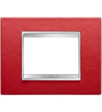 Rama decorativa aparataj modular Gewiss, rectangulara, 3M, rubiniu, Chorus Lux, GW16203PR