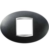 Rama decorativa aparataj modular Gewiss, elipsa, 2M, gri, Chorus Art, GW16302VA