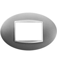 Rama decorativa aparataj modular Gewiss, elipsa, 3M, titaniu, Chorus Art, GW16303VT