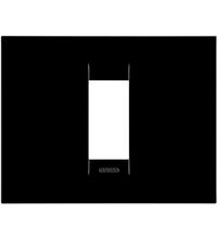 Rama decorativa aparataj modular Gewiss, rectangulara, 1M, negru, Chorus Geo, GW16401TN