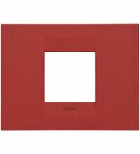 Rama decorativa aparataj modular Gewiss, rectangulara, 2M, rubiniu, Chorus Geo, GW16402VR