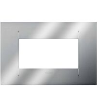 Rama decorativa aparataj modular Gewiss, rectangulara, 4M, crom, Chorus Geo, GW16404MC