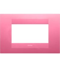 Rama decorativa aparataj modular Gewiss, rectangulara, 4M, roz, Chorus Geo, GW16404TZ