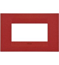 Rama decorativa aparataj modular Gewiss, rectangulara, 4M, rubiniu, Chorus Geo, GW16404VR