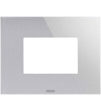 Rama decorativa aparataj modular Gewiss, rectangulara, 3M, titaniu, Chorus Ice, GW16903CT