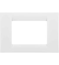 Rama decorativa aparataj modular Gewiss, rectangulara, 3M, alb, Virna, GW22103