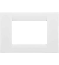 Rama decorativa aparataj modular Gewiss, rectangulara, 3M, alb, Virna, GW22103