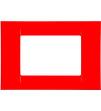 Rama decorativa aparataj modular Gewiss, rectangulara, 3M, rosu, Virna, GW22123