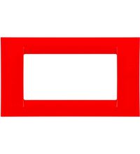 Rama decorativa aparataj modular Gewiss, rectangulara, 4M, rosu, Virna, GW22124
