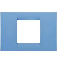 Rama decorativa aparataj modular Gewiss, rectangulara, 2M, albastru deschis, Virna, GW22162