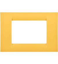 Rama decorativa aparataj modular Gewiss, rectangulara, 3M, galben, Virna, GW22183