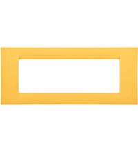 Rama decorativa aparataj modular Gewiss, rectangulara, 6M, galben, Virna, GW22186