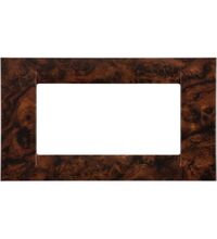 Rama decorativa aparataj modular Gewiss, rectangulara, 4M, nuc, Virna, GW22274