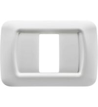 Rama decorativa aparataj modular Gewiss, elipsa, 1M, alb, Top System, GW22501