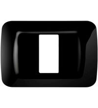 Rama decorativa aparataj modular Gewiss, elipsa, 1M, negru, Top System, GW22511