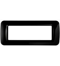 Rama decorativa aparataj modular Gewiss, elipsa, 6M, negru, Top System, GW22516