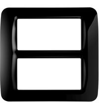 Rama decorativa aparataj modular Gewiss, elipsa, 8M, negru, Top System, GW22517