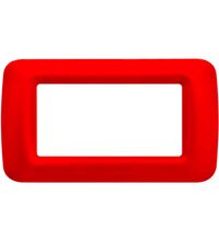 Rama decorativa aparataj modular Gewiss, elipsa, 4M, rosu, Top System, GW22524