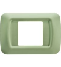 Rama decorativa aparataj modular Gewiss, elipsa, 2M, verde deschis, Top System, GW22542