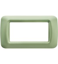 Rama decorativa aparataj modular Gewiss, elipsa, 4M, verde deschis, Top System, GW22544