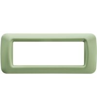 Rama decorativa aparataj modular Gewiss, elipsa, 6M, verde deschis, Top System, GW22546