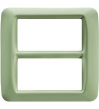 Rama decorativa aparataj modular Gewiss, elipsa, 8M, verde deschis, Top System, GW22547