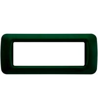 Rama decorativa aparataj modular Gewiss, elipsa, 6M, verde inchis, Top System, GW22556