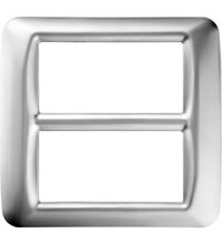 Rama decorativa aparataj modular Gewiss, elipsa, 8M, crom metalizat, Top System, GW22657