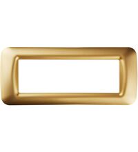 Rama decorativa aparataj modular Gewiss, elipsa, 6M, auriu antic metalizat, Top System, GW22666