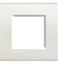 Rama decorativa aparataj modular Bticino, rectangulara, 2M, alb neutru, Living-light, LNA4802BI