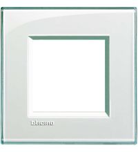 Rama decorativa aparataj modular Bticino, rectangulara, 2M, albastru marin, Living-light, LNA4802KA