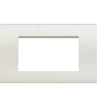 Rama decorativa aparataj modular Bticino, rectangulara, 4M, alb neutru, Living-light, LNA4804BI