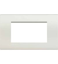 Rama decorativa aparataj modular Bticino, rectangulara, 4M, alb neutru, Living-light, LNA4804BI