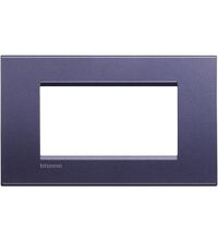 Rama decorativa aparataj modular Bticino, rectangulara, 4M, violet matase, Living-light, LNA4804CB