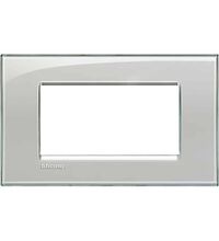 Rama decorativa aparataj modular Bticino, rectangulara, 4M, gri, Living-light, LNA4804KG