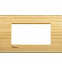 Rama decorativa aparataj modular Bticino, rectangulara, 4M, esenta bambus, Living-light, LNA4804LBA