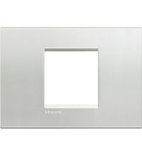 Rama decorativa aparataj modular Bticino, rectangulara, 2/3M, argintiu natural, Living-light, LNA4819AG