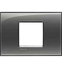 Rama decorativa aparataj modular Bticino, rectangulara, 2/3M, gri londonez, Living-light, LNA4819KF