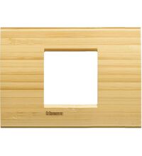 Rama decorativa aparataj modular Bticino, rectangulara, 2/3M, esenta bambus, Living-light, LNA4819LBA