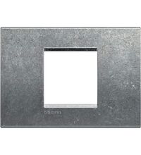 Rama decorativa aparataj modular Bticino, rectangulara, 2/3M, gri natural, Living-light, LNA4819NA