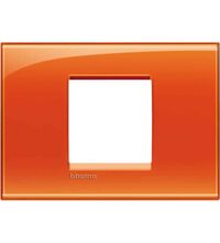 Rama decorativa aparataj modular Bticino, rectangulara, 2/3M, portocaliu, Living-light, LNA4819OD