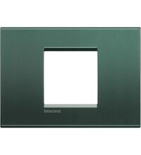 Rama decorativa aparataj modular Bticino, rectangulara, 2/3M, verde matase, Living-light, LNA4819PK