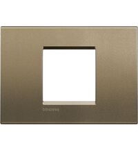 Rama decorativa aparataj modular Bticino, rectangulara, 2/3M, bronz matase, Living-light, LNA4819SQ