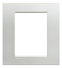 Rama decorativa aparataj modular Bticino, rectangulara, 6M, argintiu natural, Living-light, LNA4826AG