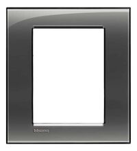 Rama decorativa aparataj modular Bticino, rectangulara, 6M, gri londonez, Living-light, LNA4826KF